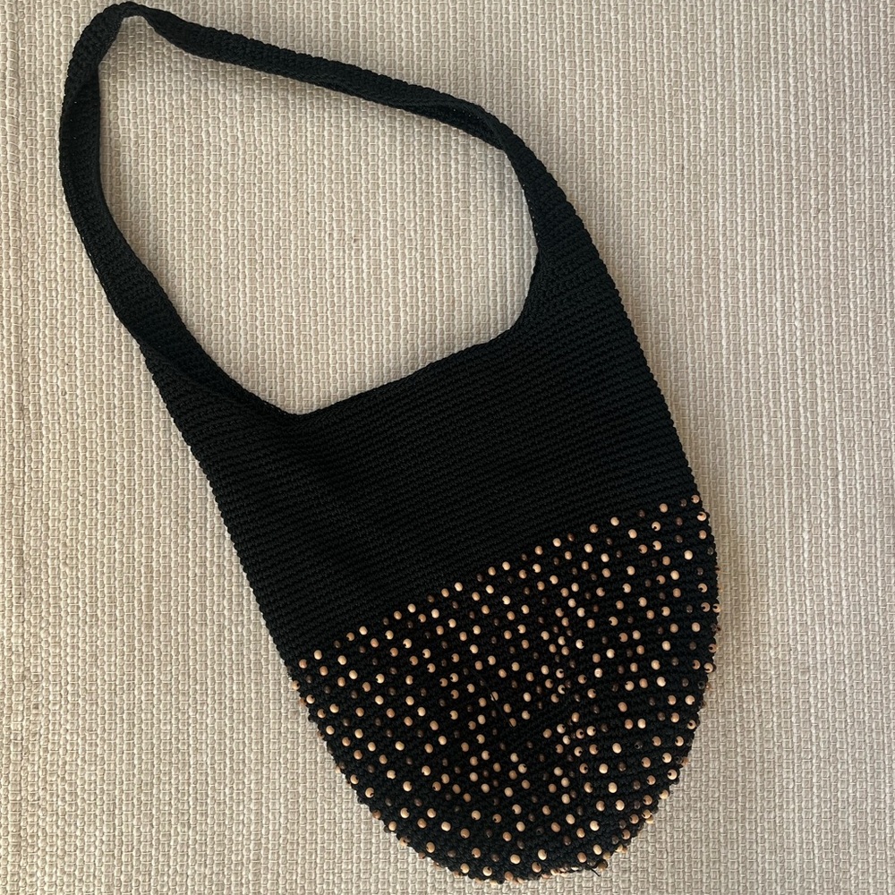 Handwoven Beaded Satchell | Black